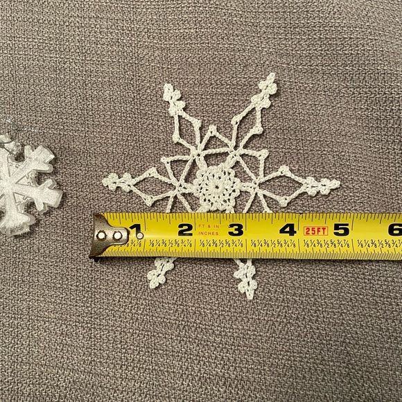 Set of 2 Snowflake Ornaments - Picture 2 of 7